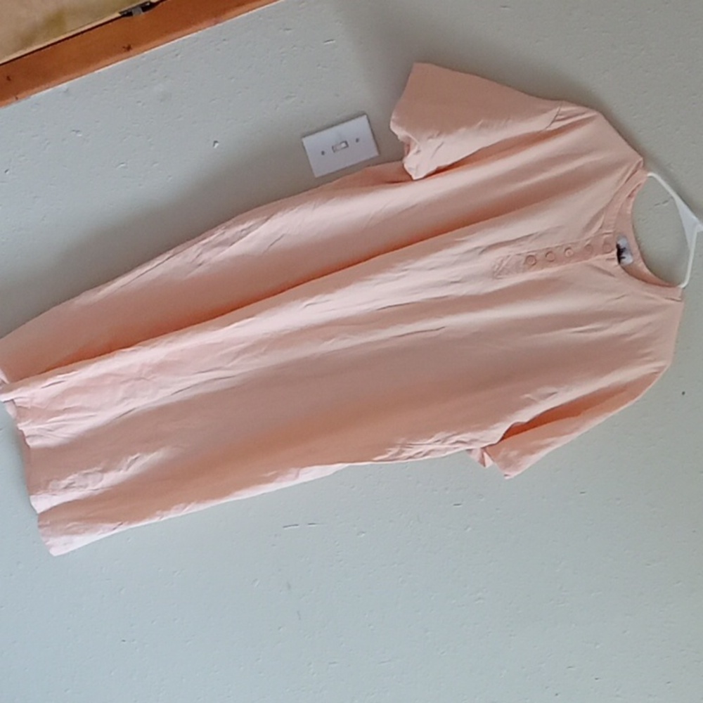 100% Cotton Peach Maxi T Shirt Dress